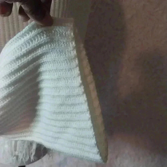 Freethinker Cream Fringe Cropped Sweater Size M - Picture 5 of 9